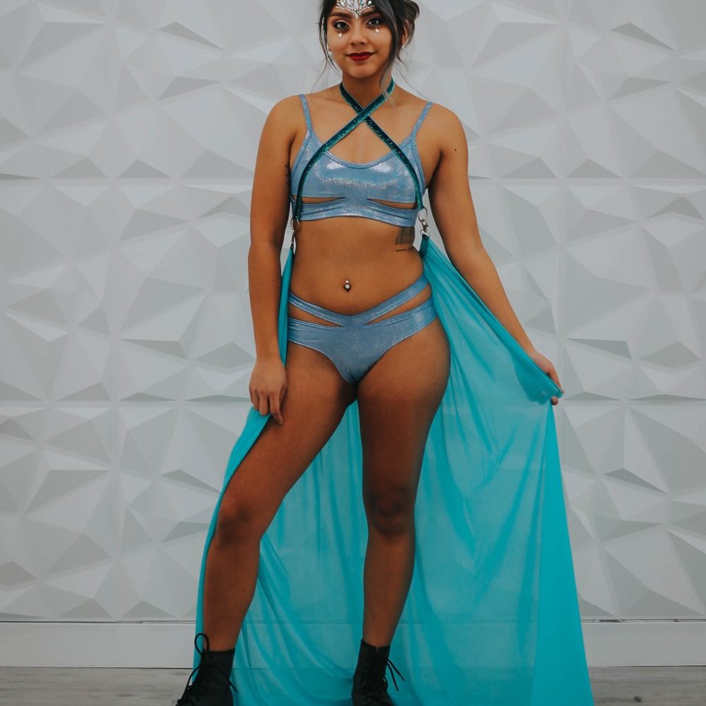 Periwinkle Blue Rave Top - Picture 3 of 8